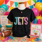 Jets Mascot Dots Ready to Press DTF Transfers Sublimation Transfers