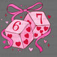 Valentines Day Dice 67 Ready to Press Instant Peel DTF Transfers Sublimation Transfers