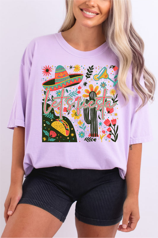 Let's Fiesta Cinco De Mayo Fiesta DTF Transfer Sublimation Transfer