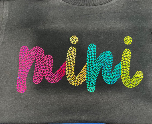 Rainbow Mini Black T-Shirt Infant Toddler Youth