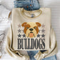 Bulldogs Mascot Faux Yarn Ready to Press DTF Transfers Sublimation Transfers