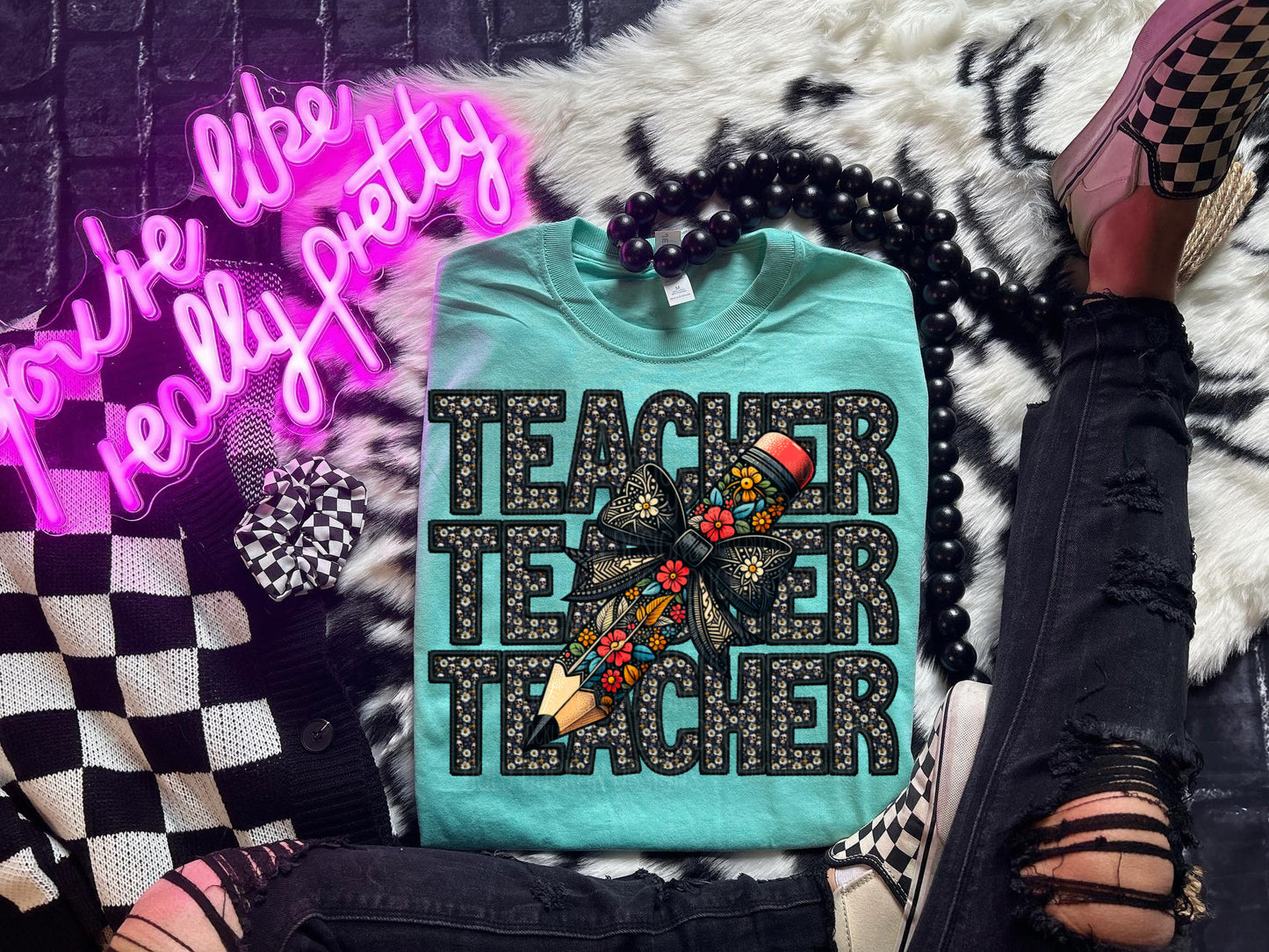 Teacher Halloween Ready to Press Transfer DTF Transfer Sublimation Transfer