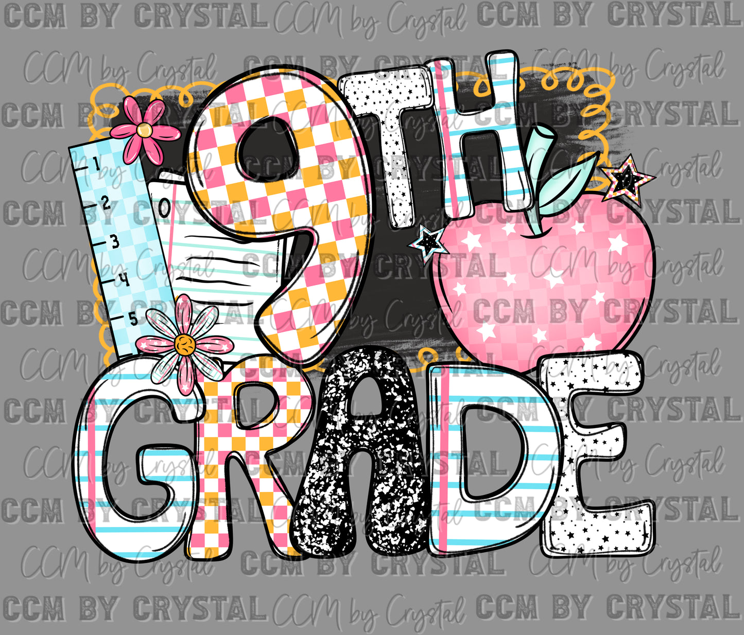 9th Grade Back to School Ready to Press Transfer DTF Transfer Sublimation Transfer