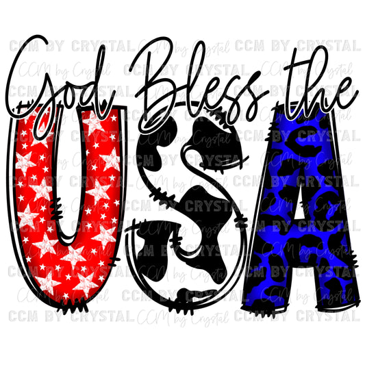 God Bless the USA Fourth of July PNG Digital File ONLY