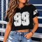 Number and Name Cropped Comfort Colors T-Shirt