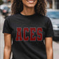 Aces 11" 2-Color Ready to Press Spangle Transfer Bling Transfer Sparkle Transfer