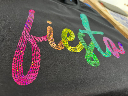 Rainbow Fiesta Cinco de Mayo Bling Adult SHORT SLEEVE T-Shirt