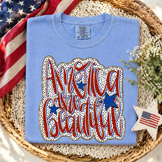 America the Beautiful DTF Transfer Sublimation Transfer