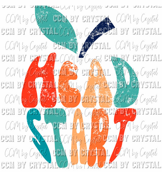 Apple Head Start Print Ready To Press Transfer