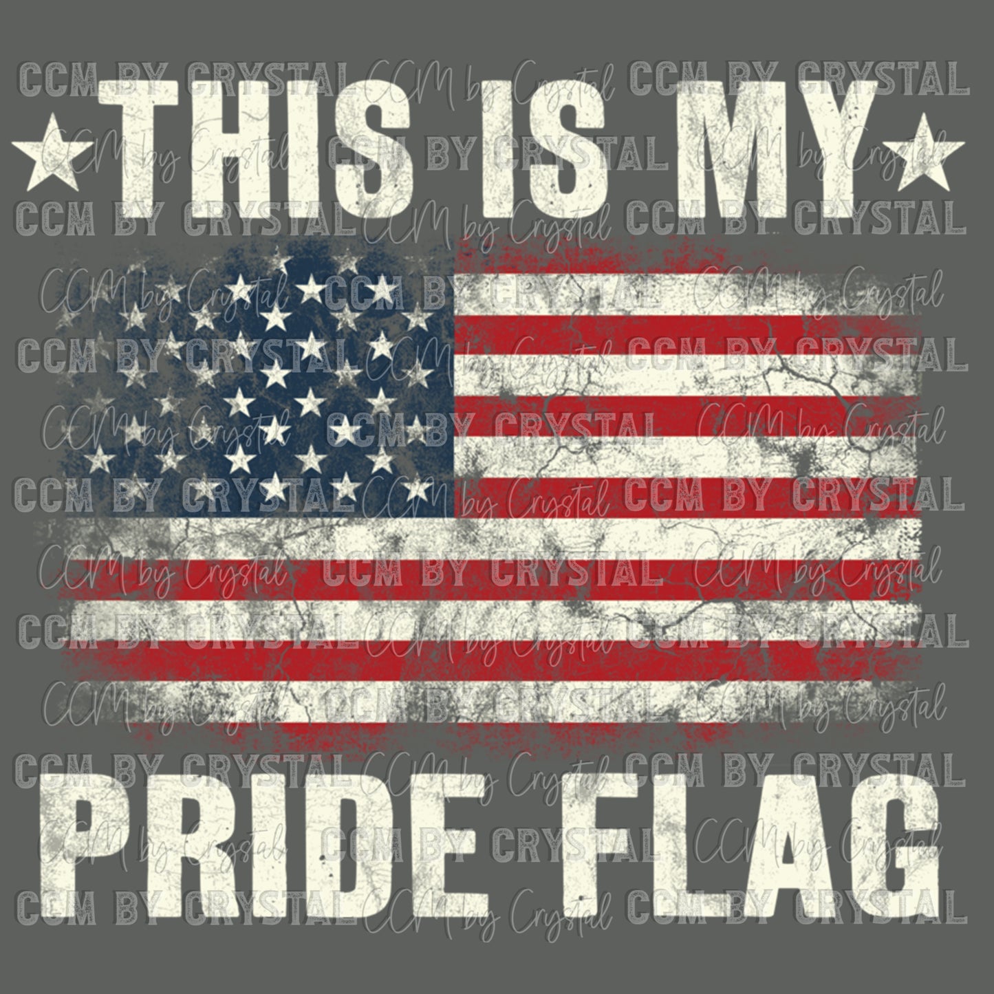 This is My Pride Flag US Flag Patriotic Fourth of July Ready to Press Transfer