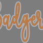 Badgers 2-Color Approximately 11" wide Spangle Transfer