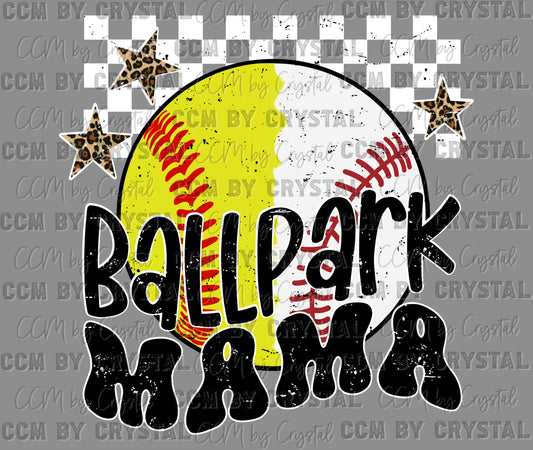 Ballpark Mama Baseball and Softball Ready to Press Transfer DTF Transfer