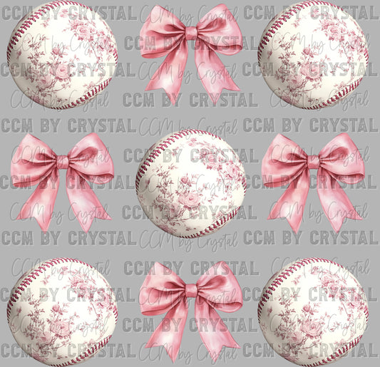 Baseball Coquette Ready to Press Transfer DTF Transfer Sublimation Transfer