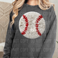 Baseball Fake Faux Sequins Fake Faux Feathers Ready to Press Transfer Instant Peel DTF Transfer Sublimation Transfer