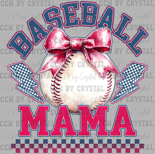 Baseball Mama Ready to Press Transfer DTF Transfer Sublimation Transfer