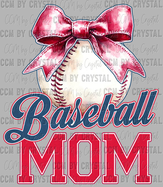 Baseball Mom Ready to Press Transfer DTF Transfer Sublimation Transfer