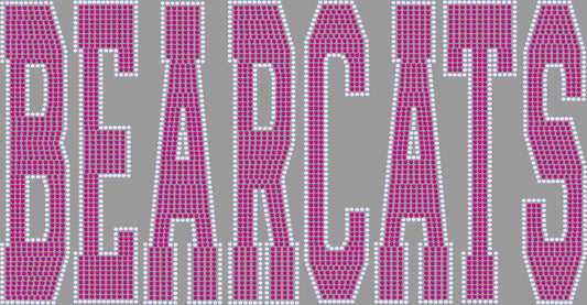 Bearcats 2-Color Approximately 11" wide x 6" Spangle Transfer