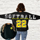 Custom Oversized Sport Name Number T Shirt, Sweatshirt