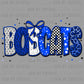 Bobcats Blue Mascot Ready to Press Transfer DTF Transfer Sublimation Transfer