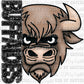 Buffaloes Faux Embroidery Faux Sequins Ready To Press Transfer DTF Sublimation