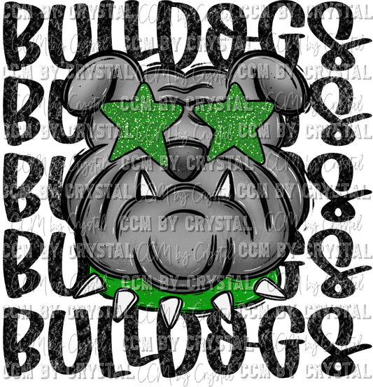 Bulldogs Green Mascot Ready to Press Transfer