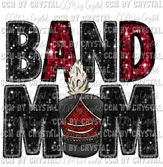 Band Mom Black and Maroon Ready To Press Transfer