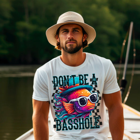 Basshole Fishing Ready to Press Transfer DTF Transfer Sublimation Transfer