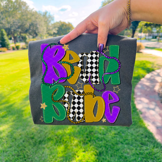 Bead Babe Mardi Gras Ready to Press Instant Peel DTF Transfers Sublimation Transfers