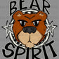Bear Spirit Stars Checkered Sports Ready to Press Transfer DTF Transfer Sublimation Transfer