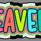Beavers Colorful Checkered Sports Mascot Ready to Press Transfer DTF Transfer Sublimation Transfer