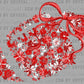 Football Floral Red Maroon White Bow Flowers Sports Ready to Press Transfer DTF Transfer Sublimation Transfer