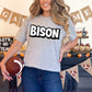 Bison Black and White Mascot Sports Ready to Press Transfer DTF Transfer Sublimation Transfer