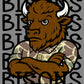 Bisons Camo Stacked Sports Mascot Ready to Press Transfer DTF Transfer Sublimation Transfer