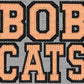 Bobcats Faux Embroidery Stripes Sports Mascot Ready to Press Transfer DTF Transfer Sublimation Transfer