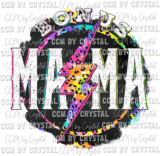 Bonus Mama Lightning Leopard Print Ready to Press Transfer