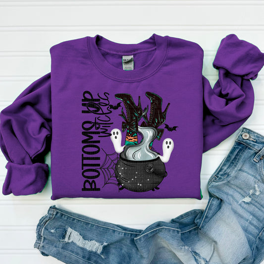 Bottoms Up Witches Halloween Ready to Press Transfer DTF Transfer Sublimation Transfer