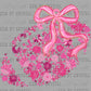 Football Breast Cancer Awareness Ribbon Floral Pink Out Sports Ready to Press Transfer DTF Transfer Sublimation Transfer
