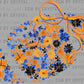 Football Floral Blue Black Orange Bow Flowers Sports Ready to Press Transfer DTF Transfer Sublimation Transfer