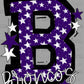 Broncos Stars Purple Sports Mascot Ready to Press Transfer DTF Transfer Sublimation Transfer
