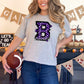 Broncos Stars Purple Sports Mascot Ready to Press Transfer DTF Transfer Sublimation Transfer