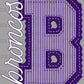 Broncos Faux Embroidery Stripes Purple Sports Mascot Ready to Press Transfer DTF Transfer Sublimation Transfer