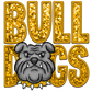 Bulldogs Faux Sequins Faux Embroidery Ready to Press Transfer DTF Transfer Sublimation Transfer