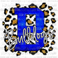B Bulldogs Blue Gold Leopard Ready To Press Transfer