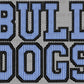 Bulldogs Faux Embroidery Stripes Blue Sports Mascot Ready to Press Transfer DTF Transfer Sublimation Transfer