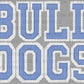 Bulldogs Faux Embroidery Stripes Blue Sports Mascot Ready to Press Transfer DTF Transfer Sublimation Transfer