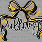 Bulldogs Bow Sports Mascot Ready to Press Transfer DTF Transfer Sublimation Transfer