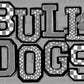 Bulldogs Stars Checkered Paw Sports Mascot Ready to Press Transfer DTF Transfer Sublimation Transfer