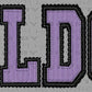 Bulldogs Faux Embroidery Stripes Purple Sports Mascot Ready to Press Transfer DTF Transfer Sublimation Transfer