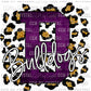 B Bulldogs Purple Gold Leopard Ready To Press Transfer