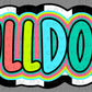 Bulldogs Colorful Checkered Sports Mascot Ready to Press Transfer DTF Transfer Sublimation Transfer